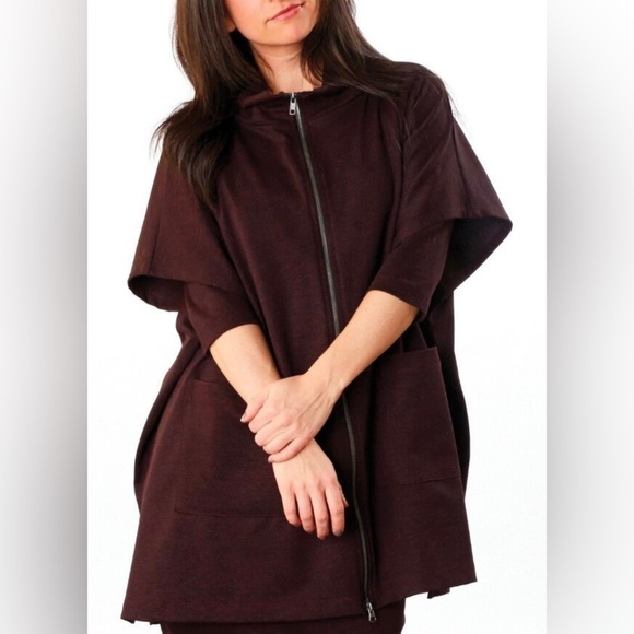 Bryn Walker Pip Poncho in Port Melange M - Picture 1 of 6